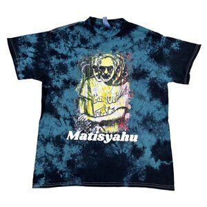 Matisyahu Mens Tie Dye Y2K Indie Rock / Hip Hop T-Shirt Sz Large
